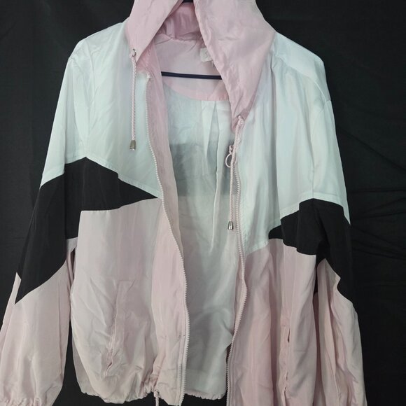 New Look Supreme Windbreaker Pink And White Size XL - Picture 2 of 8